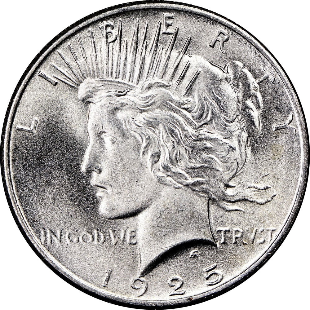 US Silver Peace Dollar 1925-P